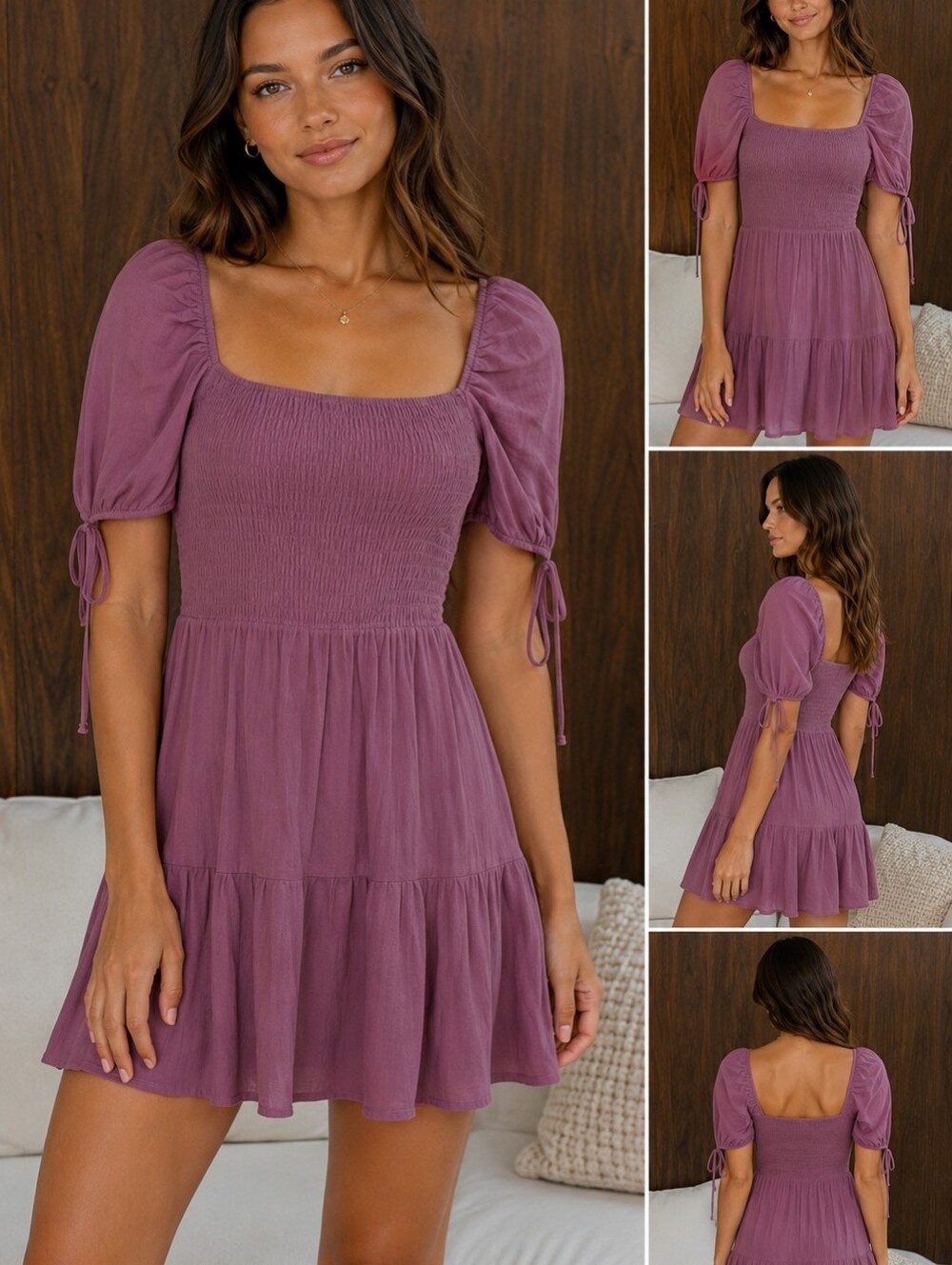 Size S Elegant Mauve Dress